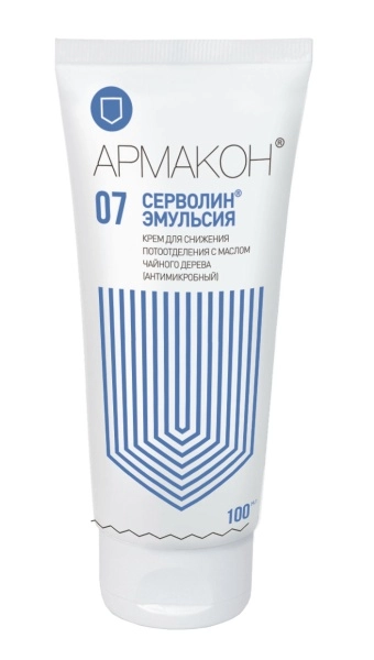 фото крем защитный армакон™ серволин эмульсия для снижения потоотделения 100 мл, 1208