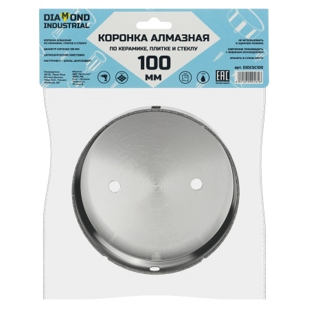 Алмазная коронка по керамике, плитке и стеклу 100 мм Diamond Industrial