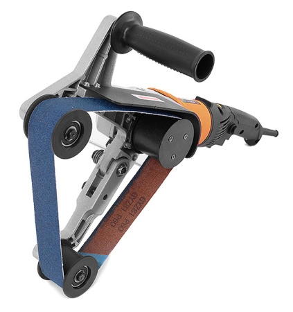 фото трёхроликовая ленточная шлифовальная машина messer m3016 800вт 2,4-9,1м/с 40х760мм