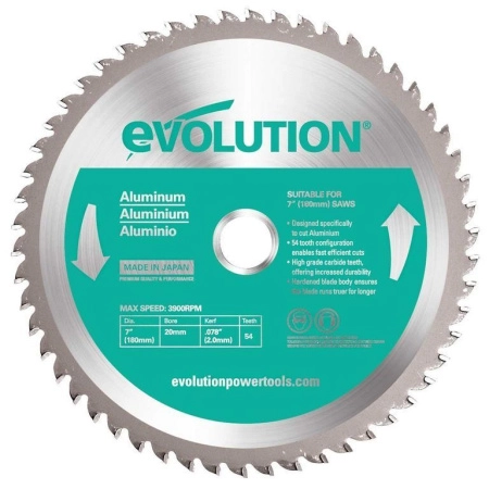 фото диск evolution evobladeal 180х20х2,0х54 по алюминию.