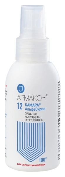 фото спрей армакон™ камара альфаскрин акарицидно-репеллентное средство 100 мл, 1234