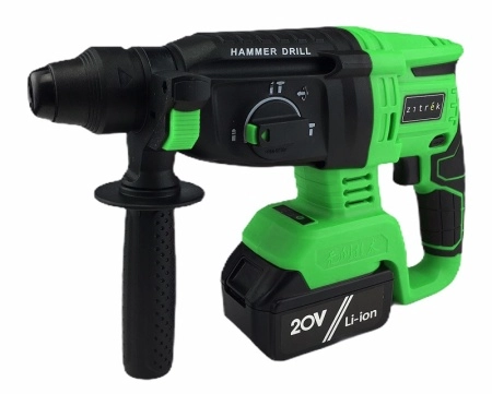 фото перфоратор аккумуляторный zitrek destroyer pro (20в, li-ion аккумулятор 4 ач - 1шт, зу, кейс) 063-4062