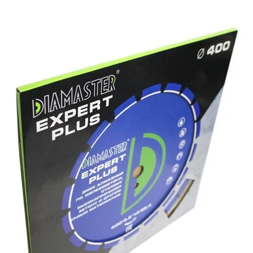 Диск сегментный Expert plus д.400*25,4 (*3,6*10)мм | 28z/железобетон/wet DIAMASTER