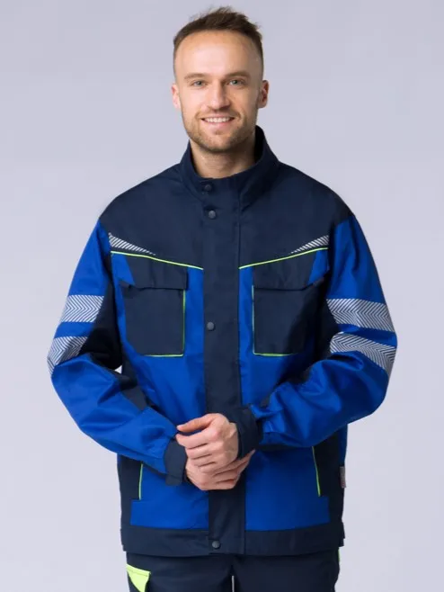 фото куртка укороченная мужская profline specialist (тк.смесовая,240), т.синий/васильковый