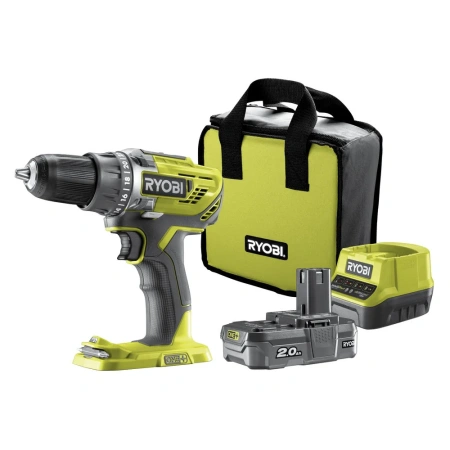фото компактная дрель-шуруповерт ryobi one+ r18dd3-120s