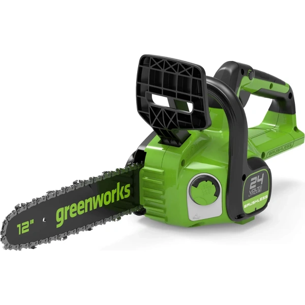 фото аккумуляторная цепная пила greenworks gd24cs30