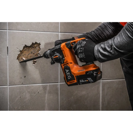фото бесщеточный перфоратор aeg bbh18bl2-502c sds+, 18в