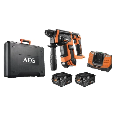 фото аккумуляторый бесщеточный перфоратор aeg bbh18bl li-502c