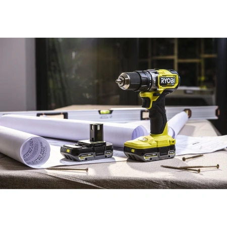 фото ударная бесщеточная дрель-шуруповерт ryobi one+ rpd18c-242s